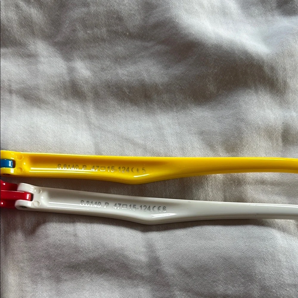 Kids' Blue Light Blocking Glasses Set of Two - Red / White and Blue / Yellow